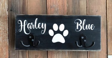 Doggie Leash Holder  Leash Sign  Doggie Organizer  Dog Sign
