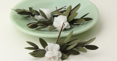 Eucalyptus hair pin set White or pink flower clips Boho