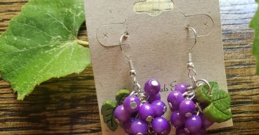 Grapes Earrings/ Cluster earrings/ Grapes earrings /Tagua