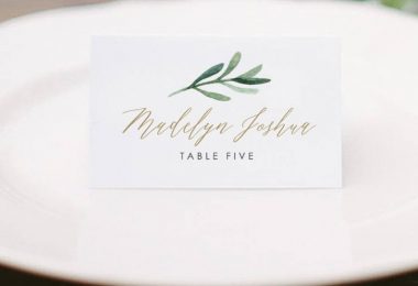 Greenery Place Card Template Printable Place Cards Wedding