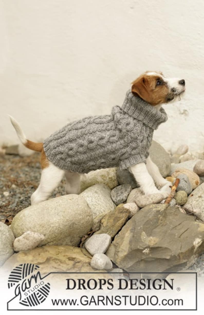 Handmade knit dog sweater / vest / coat hand knit 100% soft