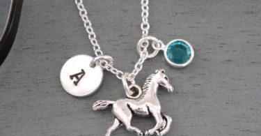 Horse Necklace Personalized Horse Necklace Horse Initial