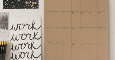 Large kraft wall calendar  start any month