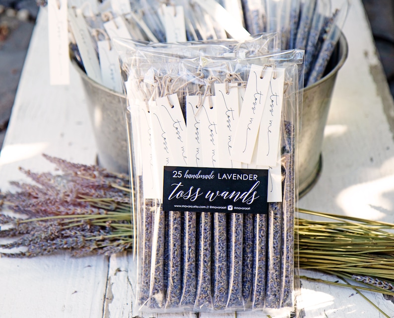 Lavender Wedding Toss Wands  Confetti Alternative   Outdoor