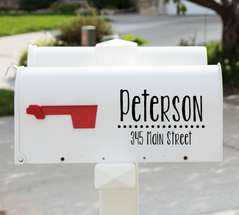Mailbox decal style 12 wedding card box housewarming gift