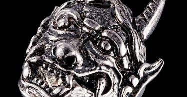 Massive daemon devil satan ring solid 925 sterling silver