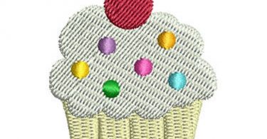 Mini Cupcake Machine Embroidery Design  Instant Download