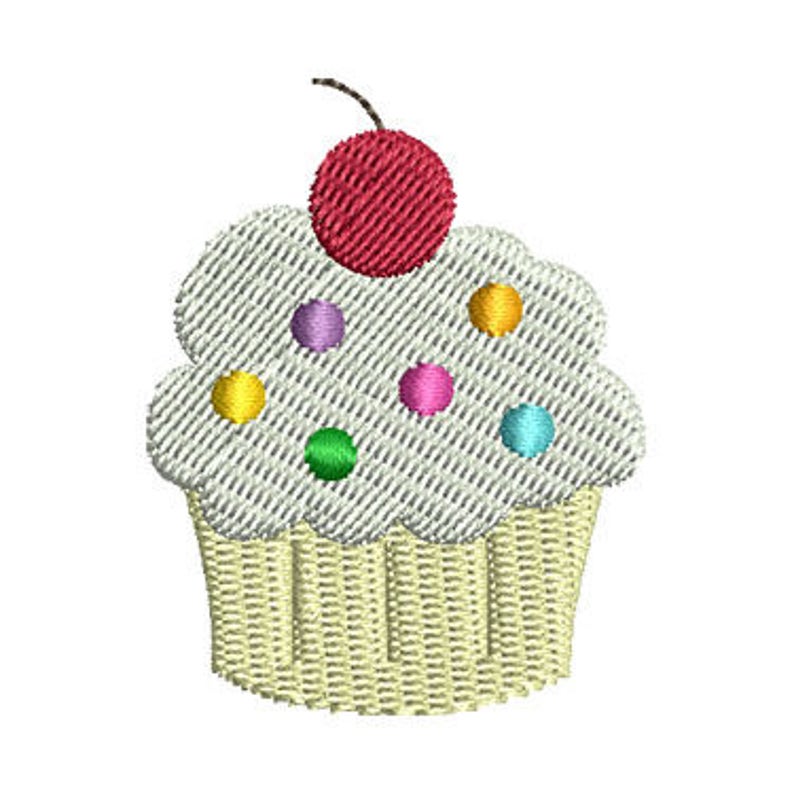 Mini Cupcake Machine Embroidery Design  Instant Download