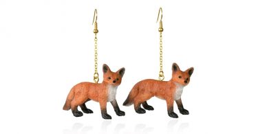 Miniature fox earrings  Handmade mini animal earrings /