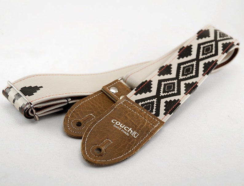 Native American Inspired Guitar Strap  Navajo Style Print