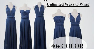 Navy Blue bridesmaid dress Long infinity dress Multiway dress