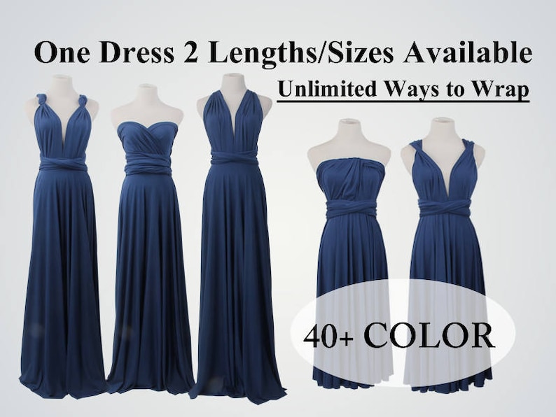 Navy Blue bridesmaid dress Long infinity dress Multiway dress