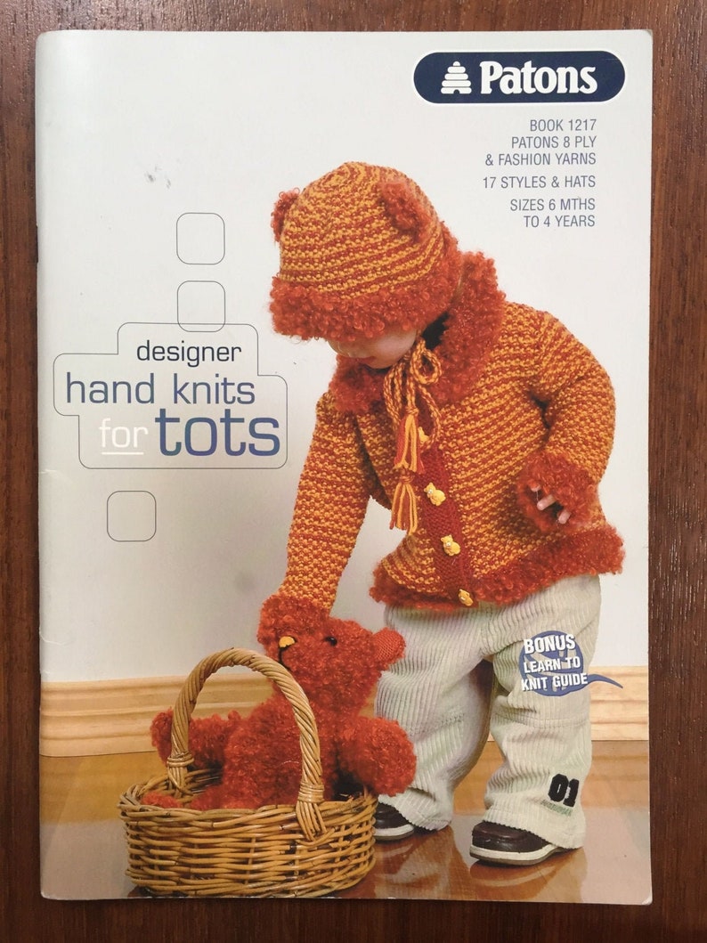 Patons children’s knitting pattern book number No 1217