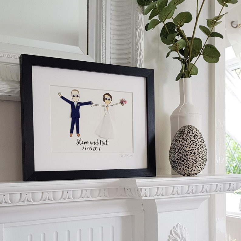 Personalised Cotton Anniversary Couple Artwork