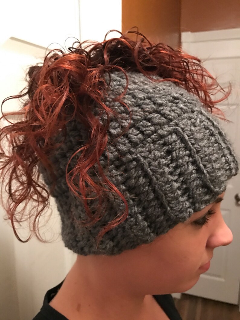 Ponytail hat  messy bun hat ponytail messy bun crochet