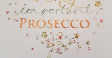 Prosecco VIP Greeting Card Embossed and foiled blank greeting