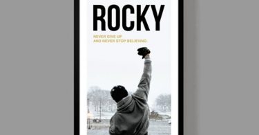 Rocky Movie Poster  Inspirational Quote Print  Motivational
