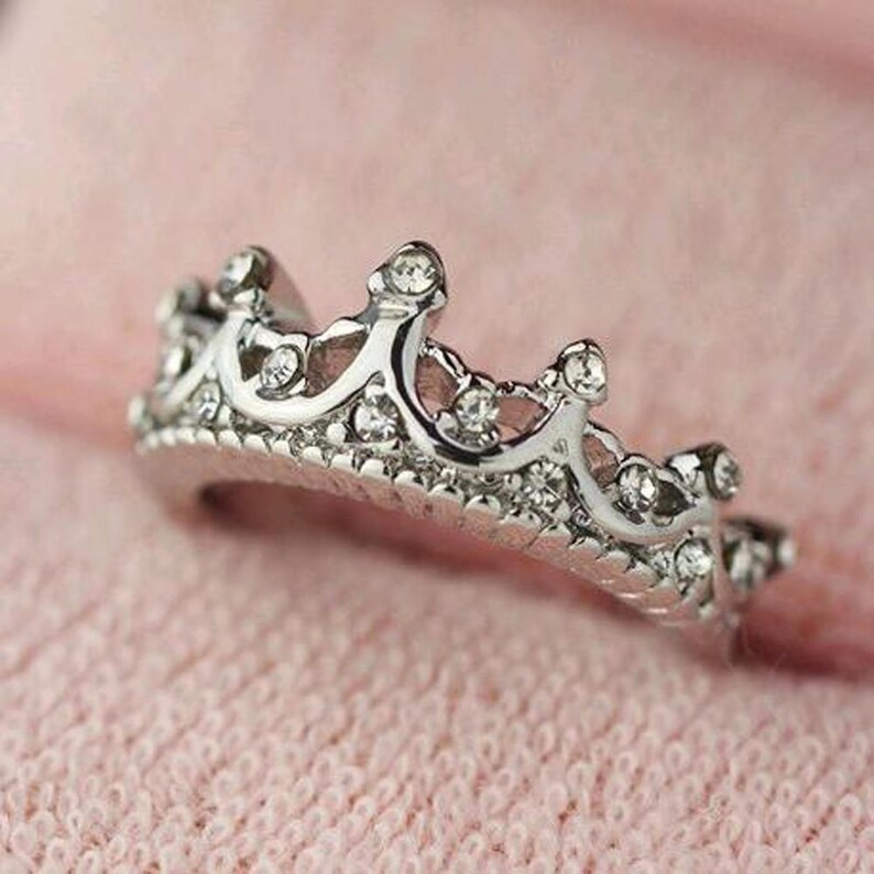 Silver Crown Princess Ring