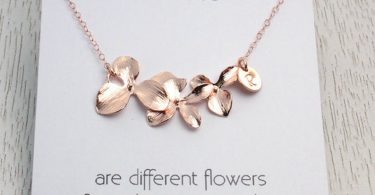 Sisters Flower Necklace  BEST SELER  Three Orchid Flower
