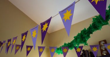 Tangled Flag Banner  Custom Cut  Customizable Sizes and