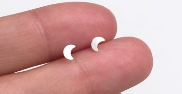 Tiny moon earrings/ nose studs sterling silver