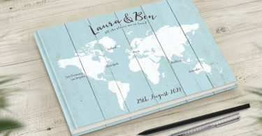 Travel Wedding Guestbook Travel Theme Wedding Sky Blue Baby