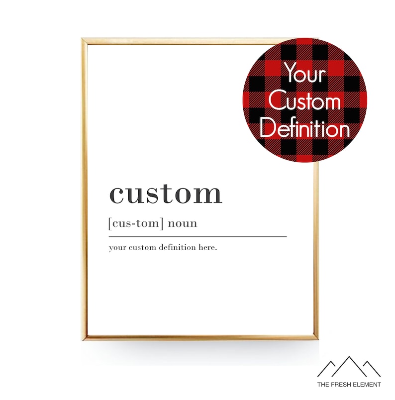 Custom Definition Print Personalized Definition Sign PRINTABLE » Petagadget