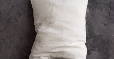 Linen off white pillow case softened linen pillows