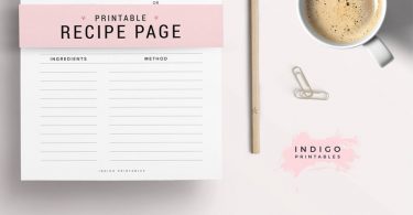 Printable Recipe Card Printable Recipes Recipe Binder