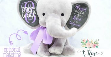 Baptism Gift Christening Gift Elephant Keepsake Stuffed