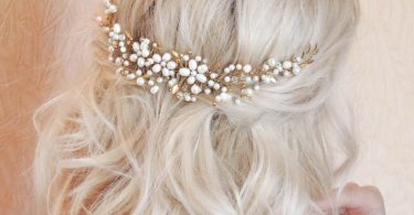 Boho Bridal Back Headpiece Bridal hair piece Bohemian