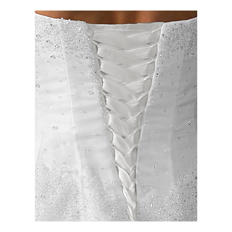 Corset Back Kit Soft White Satin Wedding Bridesmaid Gown