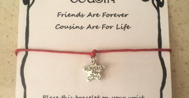 Cousin card wish bracelet charm bracelet gift friends