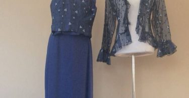 Dress Small Long Navy Blue Evening Gown 3 Piece Beautiful