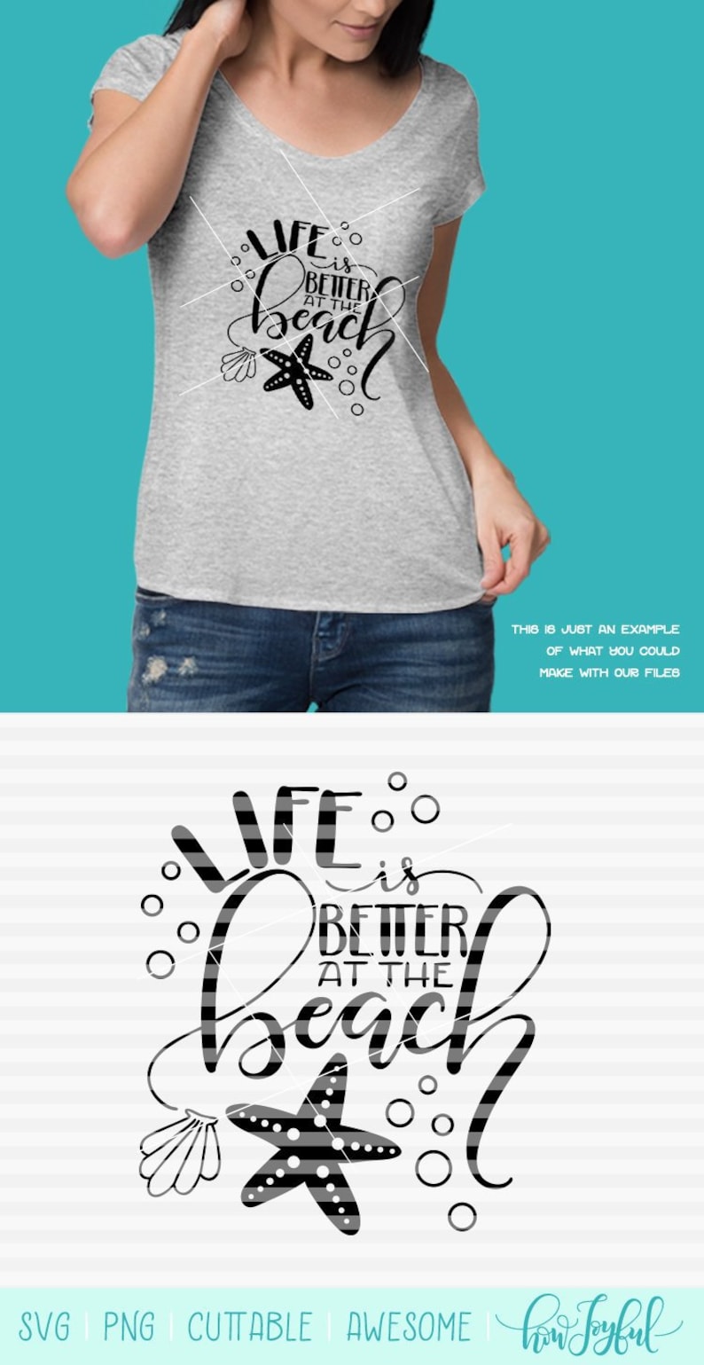 Life is better at the beach  SVG  PDF  DXF   hand drawn