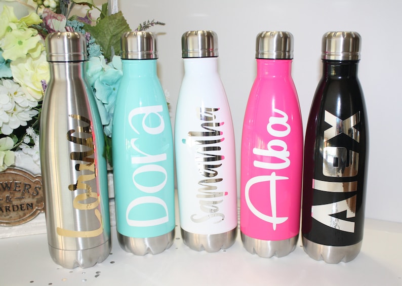 Personalized Stainless Steel Water Bottle 17 oz. Bridesmaid