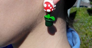 Super Mario Piranha Plant Earrings  Handmade in Polymer Clay
