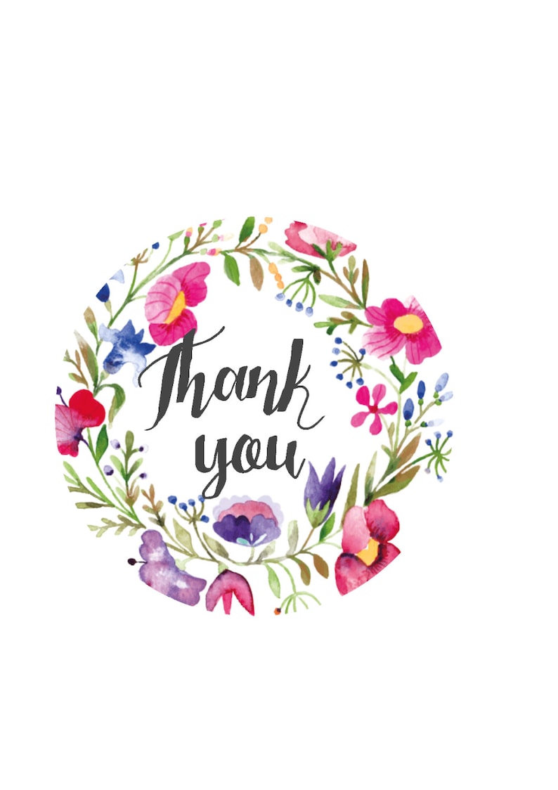 Thank You Stickers Thank You Labels Favor Stickers round