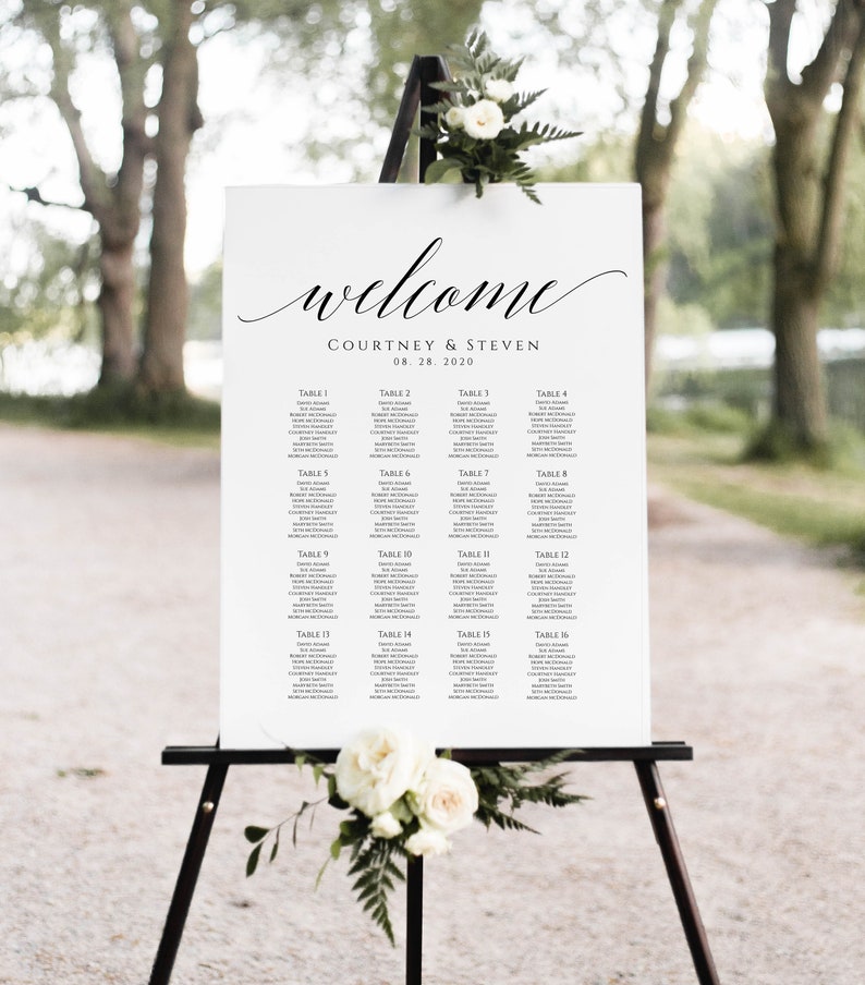Wedding Seating Chart Template Table Seating Printable