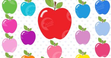 Apple Clipart Apples Clip Art Multi-Colored Apples Solid