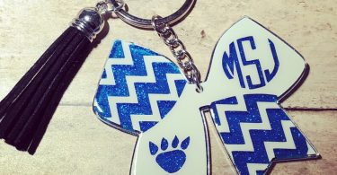 CUSTOM Cheer Bow Keychain