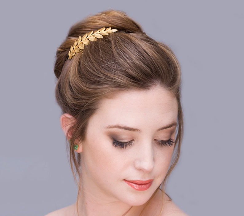 Gold Leaf Bridal Comb Leaf Headpiece Gold Comb Princess