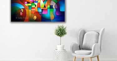 Original Abstract Painting Commission Geometric Art Abstract