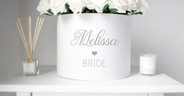 Personalised Elegant Bridal Flower Hat Box Bride Flower Rose