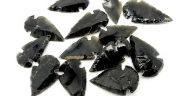 Petite Black Obsidian Arrowhead Pendants  Black Obisidan