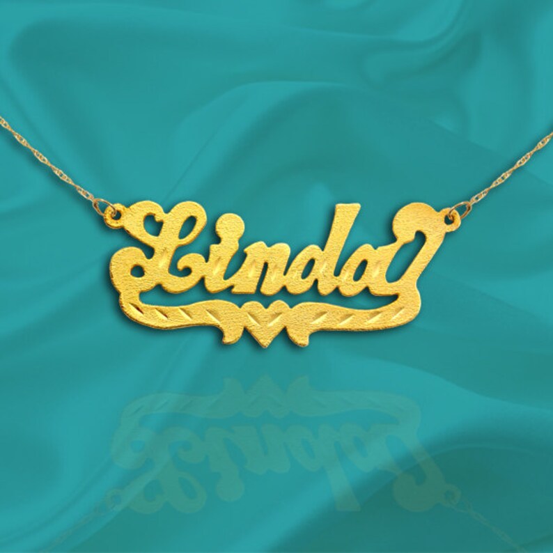 Gold Name Necklace 24K Gold Plated Sterling Silver » Petagadget
