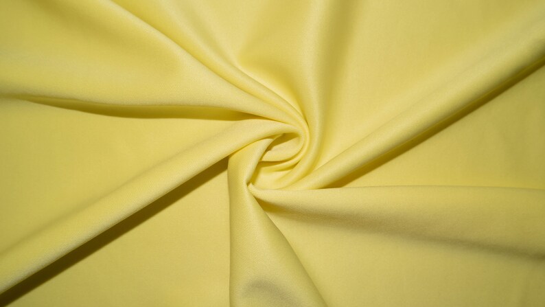 Banana Yellow 61 Scuba Techno Double Knit 2-Way Stretch