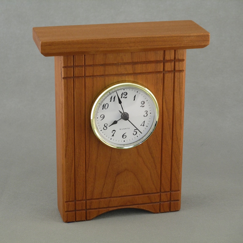 Cherry Desk Clock with Accents