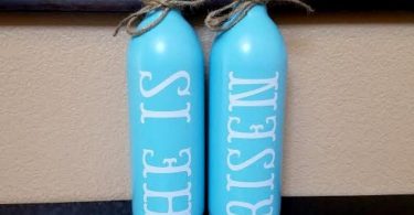 Easter Wine Bottles  Easter Decor  Wine Bottle Decor  He is