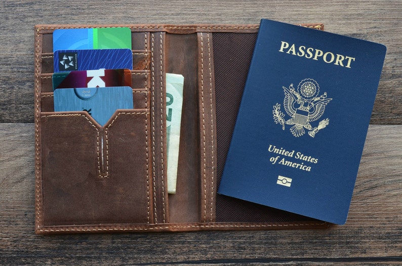 Leather passport cover personalized Leather Passport holder